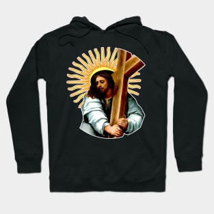 Jesus Christ on the cross suffering for us sinners Hoodie